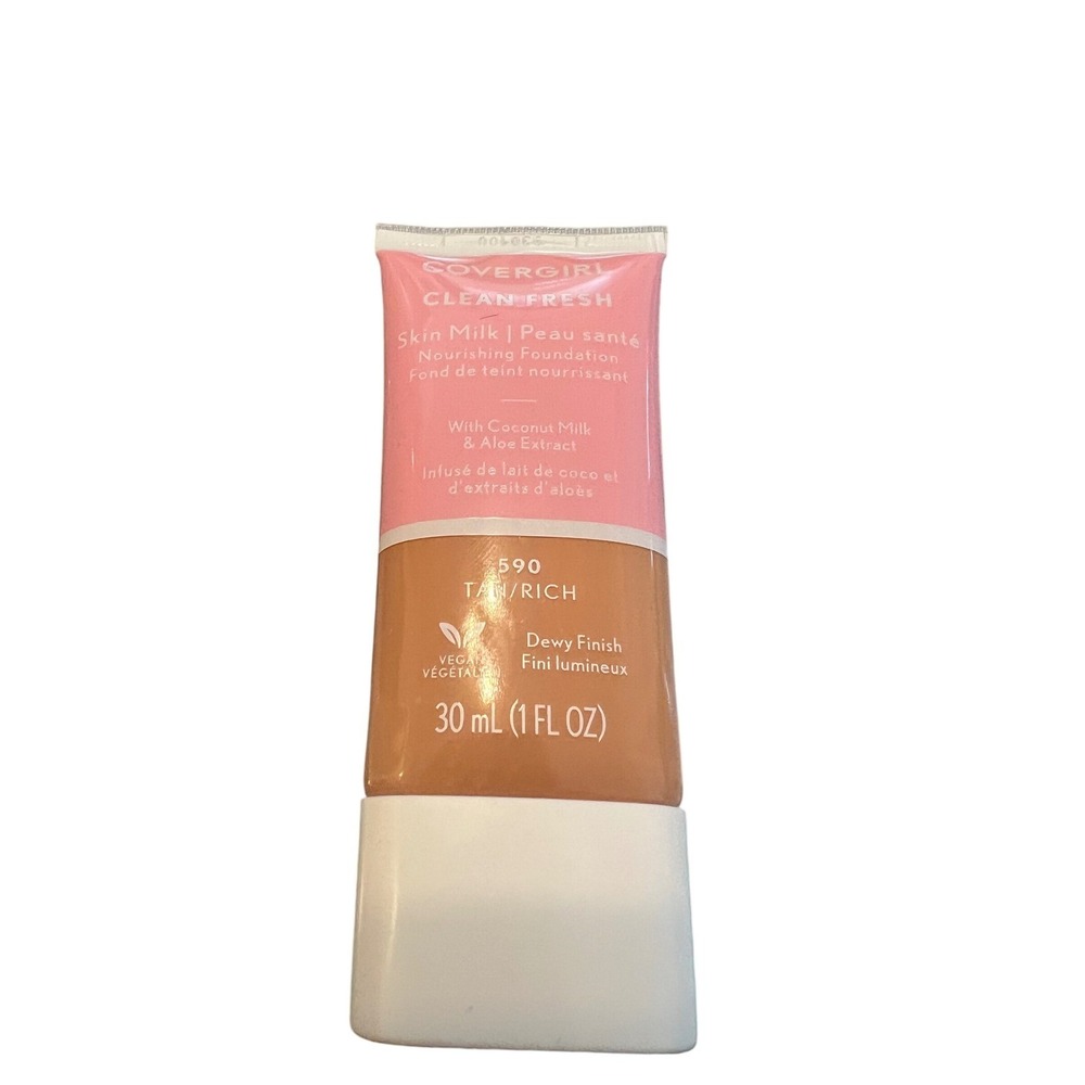 CoverGirl Clean Fresh Skin Milk Foundation‎ 590 Tan Rich Dewy 1oz Vegan